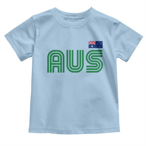 Retro Australia Toddler T Shirt AUS Green Australian Flag Country Pride Graphic