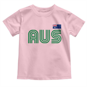 Retro Australia Toddler T Shirt AUS Green Australian Flag Country Pride Graphic