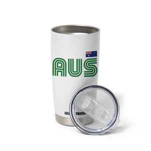 Retro Australia Tumbler Cup AUS Green Australian Flag Country Pride Graphic