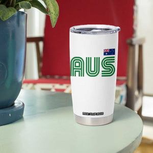 Retro Australia Tumbler Cup AUS Green Australian Flag Country Pride Graphic