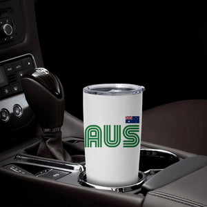Retro Australia Tumbler Cup AUS Green Australian Flag Country Pride Graphic