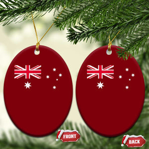 Vintage Australian Flag Ceramic Ornament Australia Distressed Patriotic Southern Cross Country Pride Graphic