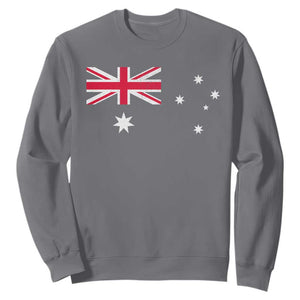 Vintage Australian Flag Sweatshirt Australia Distressed Patriotic Southern Cross Country Pride Graphic