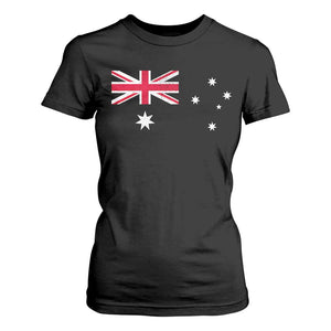 Vintage Australian Flag T Shirt For Women Australia Distressed Patriotic Southern Cross Country Pride Graphic