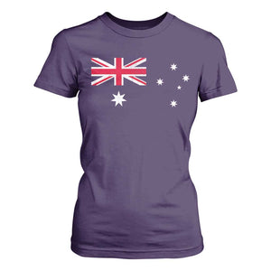 Vintage Australian Flag T Shirt For Women Australia Distressed Patriotic Southern Cross Country Pride Graphic