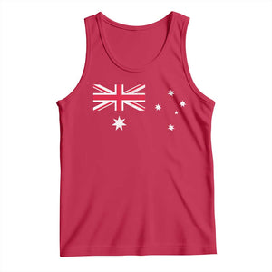 Vintage Australian Flag Tank Top Australia Distressed Patriotic Southern Cross Country Pride Graphic