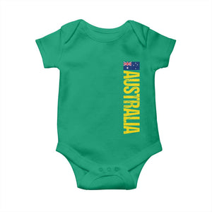 Australia Flag Baby Onesie Patriotic Country Pride Vertical Text Graphic