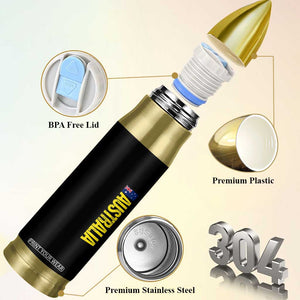 Australia Flag Bullet Tumbler Patriotic Country Pride Vertical Text Graphic