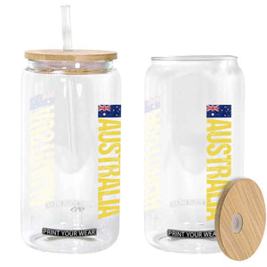 Australia Flag Glass Can Patriotic Country Pride Vertical Text Graphic