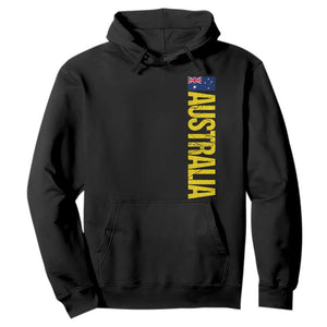 Australia Flag Hoodie Patriotic Country Pride Vertical Text Graphic