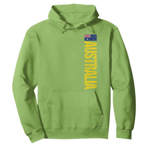 Australia Flag Hoodie Patriotic Country Pride Vertical Text Graphic
