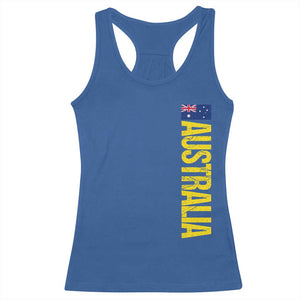 Australia Flag Racerback Tank Top Patriotic Country Pride Vertical Text Graphic