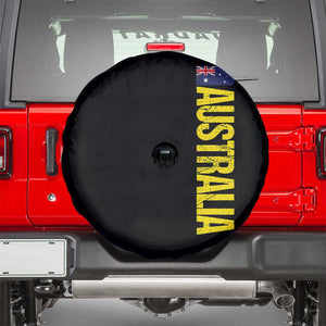 Australia Flag Spare Tire Cover Patriotic Country Pride Vertical Text Graphic