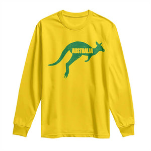 Vintage Kangaroo Australia Long Sleeve Shirt Patriotic Country Pride Graphic Aussie Roo Kangaroo