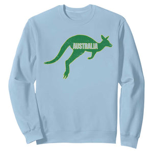 Vintage Kangaroo Australia Sweatshirt Patriotic Country Pride Graphic Aussie Roo Kangaroo