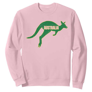 Vintage Kangaroo Australia Sweatshirt Patriotic Country Pride Graphic Aussie Roo Kangaroo
