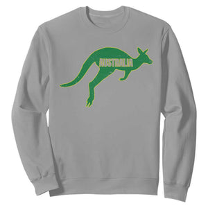Vintage Kangaroo Australia Sweatshirt Patriotic Country Pride Graphic Aussie Roo Kangaroo