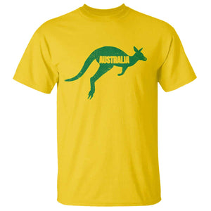 Vintage Kangaroo Australia T Shirt Patriotic Country Pride Graphic Aussie Roo Kangaroo