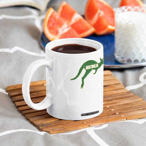 Vintage Kangaroo Australia Coffee Mug Patriotic Country Pride Graphic Aussie Roo Kangaroo