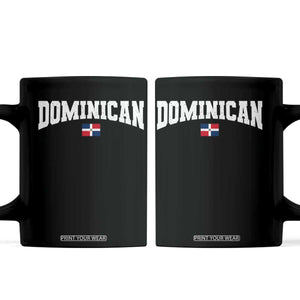 Vintage Dominican Republic Flag Coffee Mug Retro Varsity Caribbean Pride Heritage Gift TS10 Black Print Your Wear
