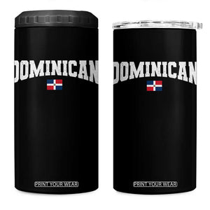 Vintage Dominican Republic Flag 4 in 1 Can Cooler Tumbler Retro Varsity Caribbean Pride Heritage Gift TS10 One Size: 16 oz Black Print Your Wear