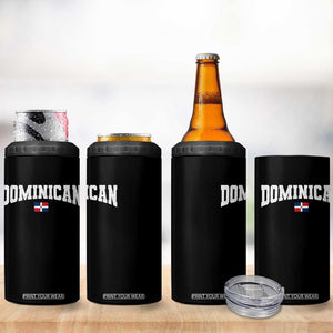 Vintage Dominican Republic Flag 4 in 1 Can Cooler Tumbler Retro Varsity Caribbean Pride Heritage Gift TS10 Print Your Wear
