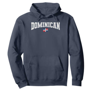 Vintage Dominican Republic Flag Hoodie Retro Varsity Caribbean Pride Heritage Gift TS10 Navy Print Your Wear