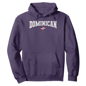 Vintage Dominican Republic Flag Hoodie Retro Varsity Caribbean Pride Heritage Gift TS10 S Purple Print Your Wear