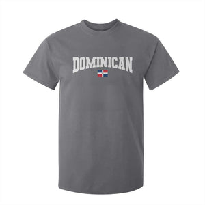Vintage Dominican Republic Flag T Shirt For Kid Retro Varsity Caribbean Pride Heritage Gift TS10 Charcoal Print Your Wear