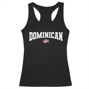 Vintage Dominican Republic Flag Racerback Tank Top Retro Varsity Caribbean Pride Heritage Gift TS10 Black Print Your Wear