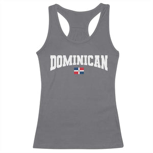 Vintage Dominican Republic Flag Racerback Tank Top Retro Varsity Caribbean Pride Heritage Gift TS10 Charcoal Print Your Wear