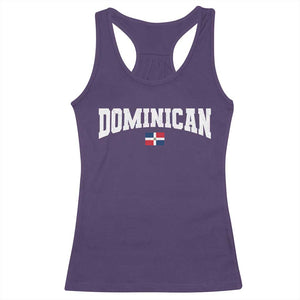 Vintage Dominican Republic Flag Racerback Tank Top Retro Varsity Caribbean Pride Heritage Gift TS10 Purple Print Your Wear