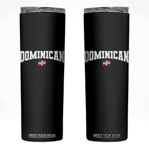 Vintage Dominican Republic Flag Skinny Tumbler Retro Varsity Caribbean Pride Heritage Gift TS10 Black Print Your Wear