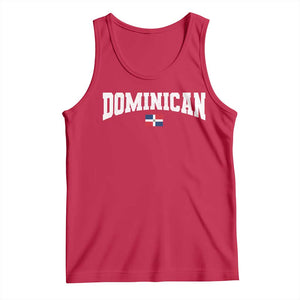 Vintage Dominican Republic Flag Tank Top Retro Varsity Caribbean Pride Heritage Gift TS10 Red Print Your Wear