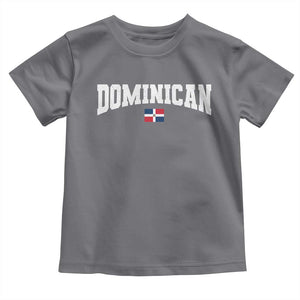 Vintage Dominican Republic Flag Toddler T Shirt Retro Varsity Caribbean Pride Heritage Gift TS10 Charcoal Print Your Wear