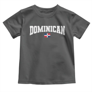 Vintage Dominican Republic Flag Toddler T Shirt Retro Varsity Caribbean Pride Heritage Gift TS10 Dark Heather Print Your Wear