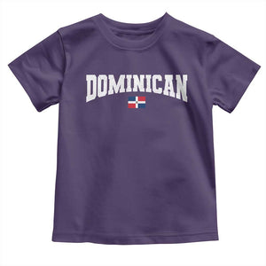 Vintage Dominican Republic Flag Toddler T Shirt Retro Varsity Caribbean Pride Heritage Gift TS10 Purple Print Your Wear
