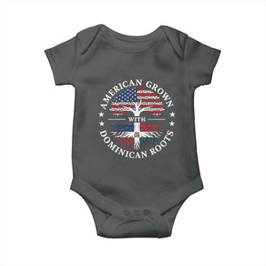 American Grown With Dominican Roots Baby Onesie USA Dominican Republic Heritage Pride Gift TS10 Dark Heather Print Your Wear