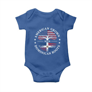 American Grown With Dominican Roots Baby Onesie USA Dominican Republic Heritage Pride Gift TS10 Royal Blue Print Your Wear