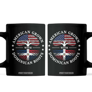 American Grown With Dominican Roots Coffee Mug USA Dominican Republic Heritage Pride Gift TS10 Black Print Your Wear