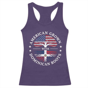 American Grown With Dominican Roots Racerback Tank Top USA Dominican Republic Heritage Pride Gift TS10 Purple Print Your Wear