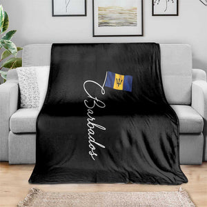 Barbados Flag Throw Blanket Elegant Barbados Pride Patriotic Island Heritage Gift TS10 Print Your Wear