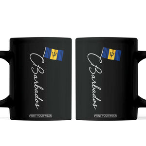 Barbados Flag Coffee Mug Elegant Barbados Pride Patriotic Island Heritage Gift TS10 Black Print Your Wear
