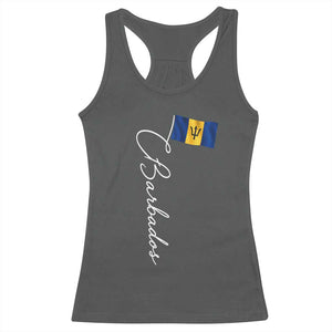 Barbados Flag Racerback Tank Top Elegant Barbados Pride Patriotic Island Heritage Gift TS10 Dark Heather Print Your Wear