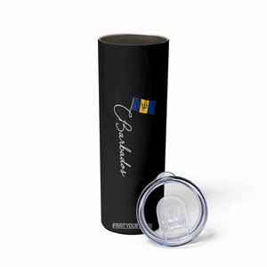 Barbados Flag Skinny Tumbler Elegant Barbados Pride Patriotic Island Heritage Gift TS10 Print Your Wear