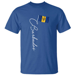 Barbados Flag T Shirt Elegant Barbados Pride Patriotic Island Heritage Gift TS10 Royal Blue Print Your Wear