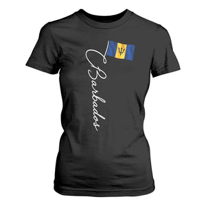 Barbados Flag T Shirt For Women Elegant Barbados Pride Patriotic Island Heritage Gift TS10 Black Print Your Wear