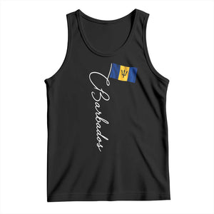 Barbados Flag Tank Top Elegant Barbados Pride Patriotic Island Heritage Gift TS10 Black Print Your Wear
