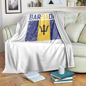 Vintage Distressed Barbados Flag Throw Blanket Bajan Caribbean Heritage Patriotic Pride Gift TS10 Print Your Wear