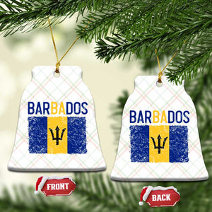 Vintage Distressed Barbados Flag Ceramic Ornament Bajan Caribbean Heritage Patriotic Pride Gift TS10 Print Your Wear